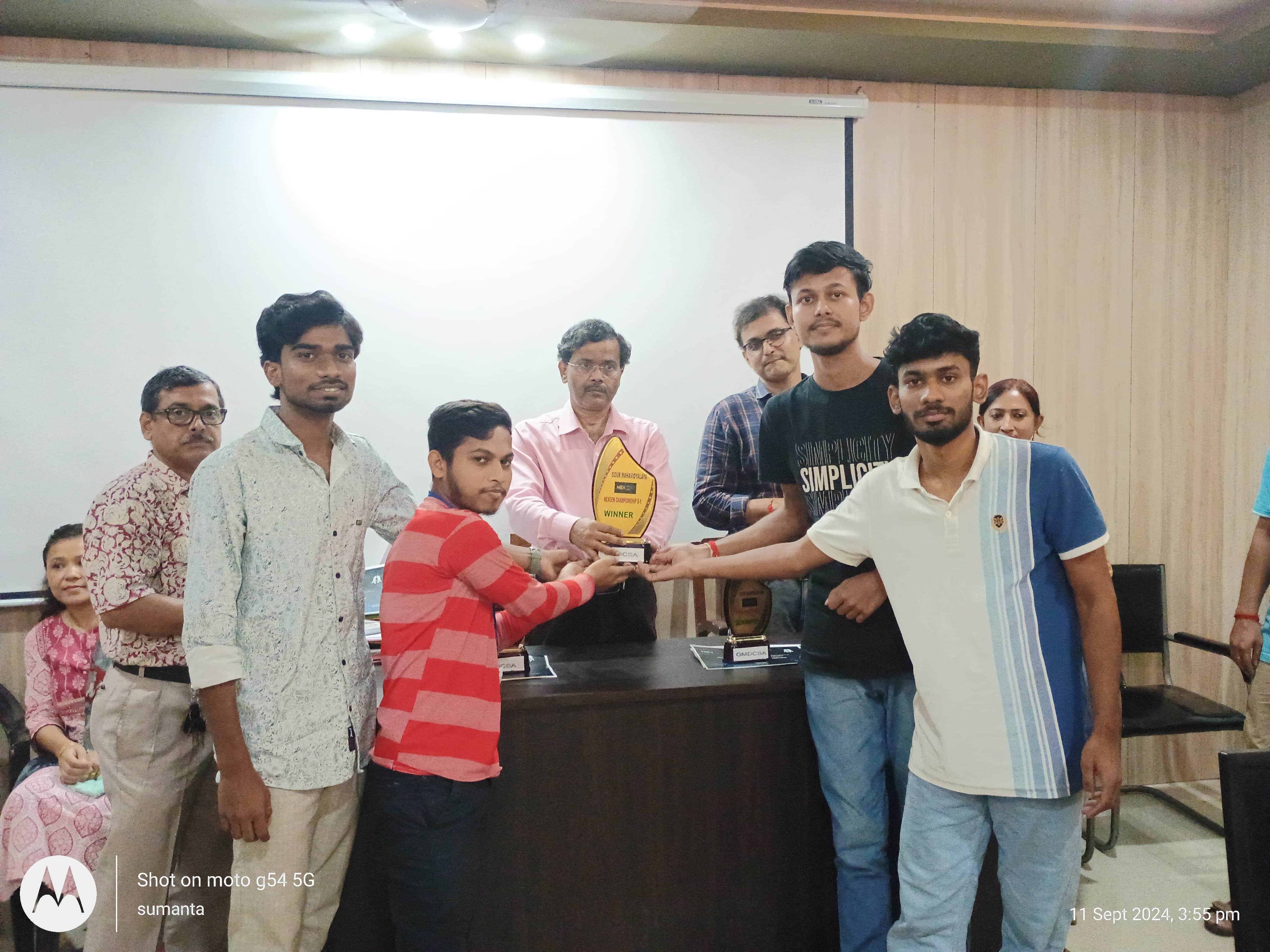 The Sports club's esports winners at the BGMI tournament table
